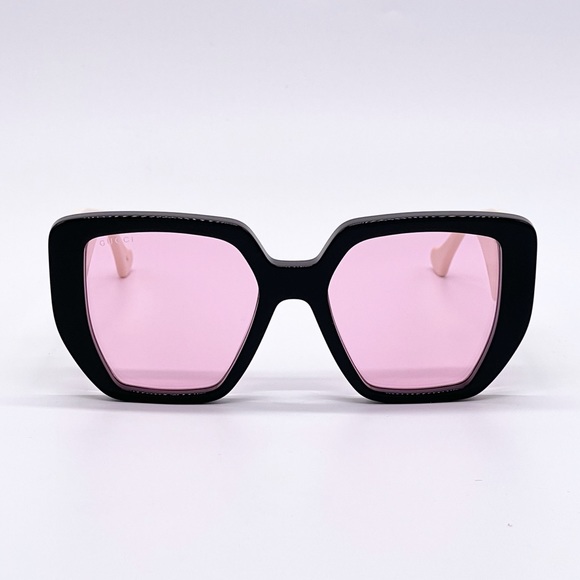 NEW GUCCI GG0956S 002 BLACK PINK WOMEN’S SUNGLASSES GUCCI NEW COLLECTION - Picture 8 of 16